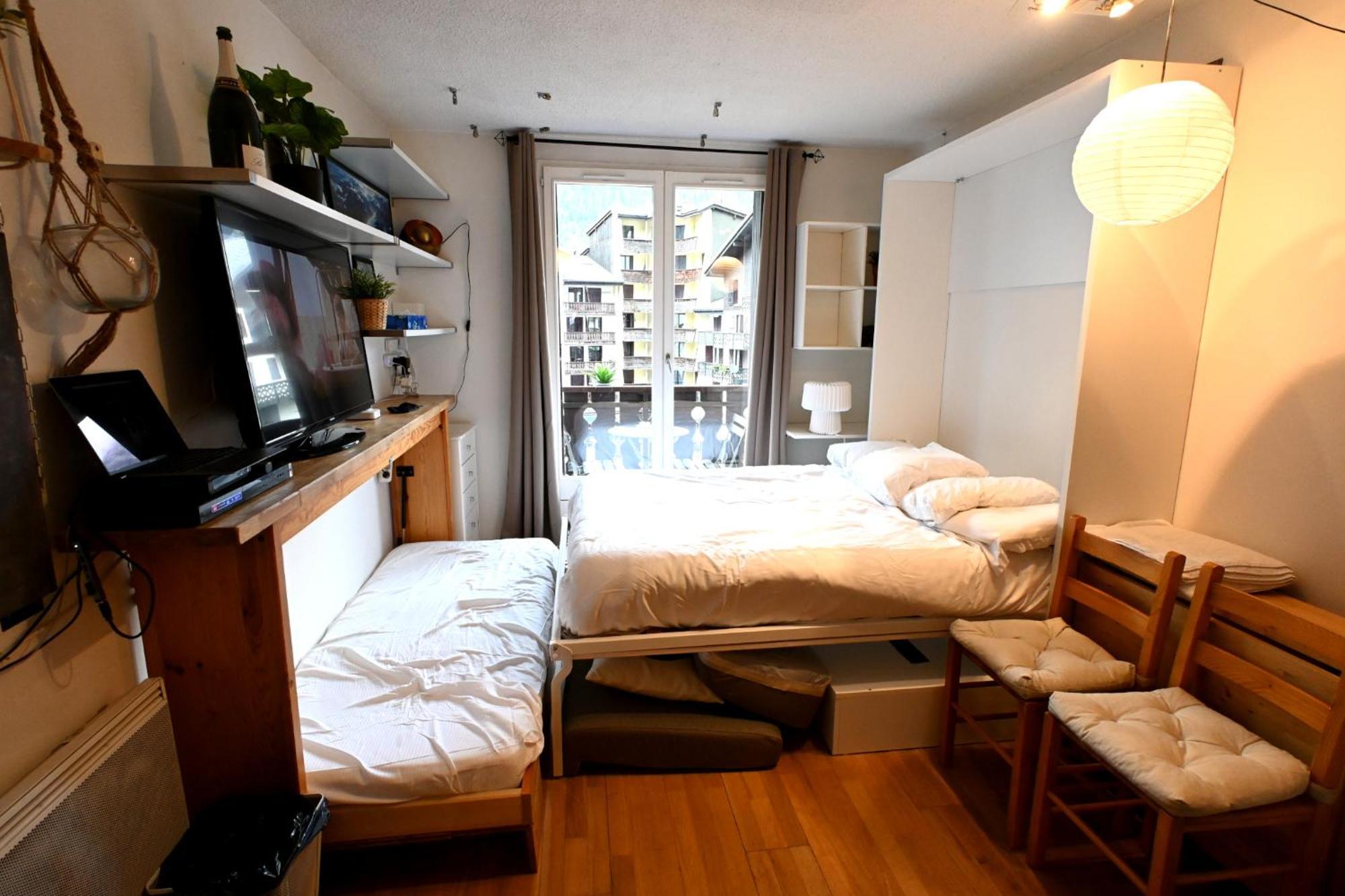 Cozy Chamonix Ski Studio With Mountain Views Luaran gambar